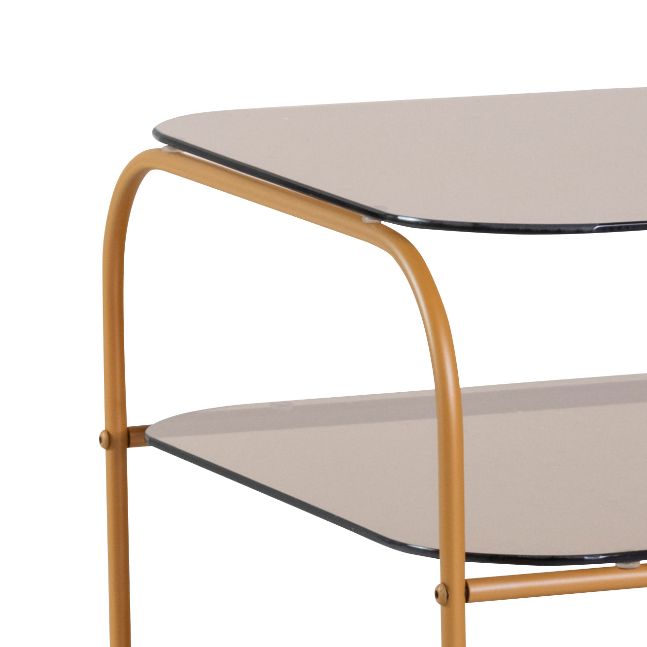 Hübsch eco lateral mesa marrom/laranja