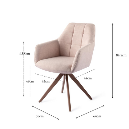 Noto Dining Chair Petal Pink