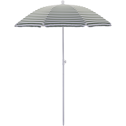 Parasol de praia/jardim, hdoktogon, verde/branco