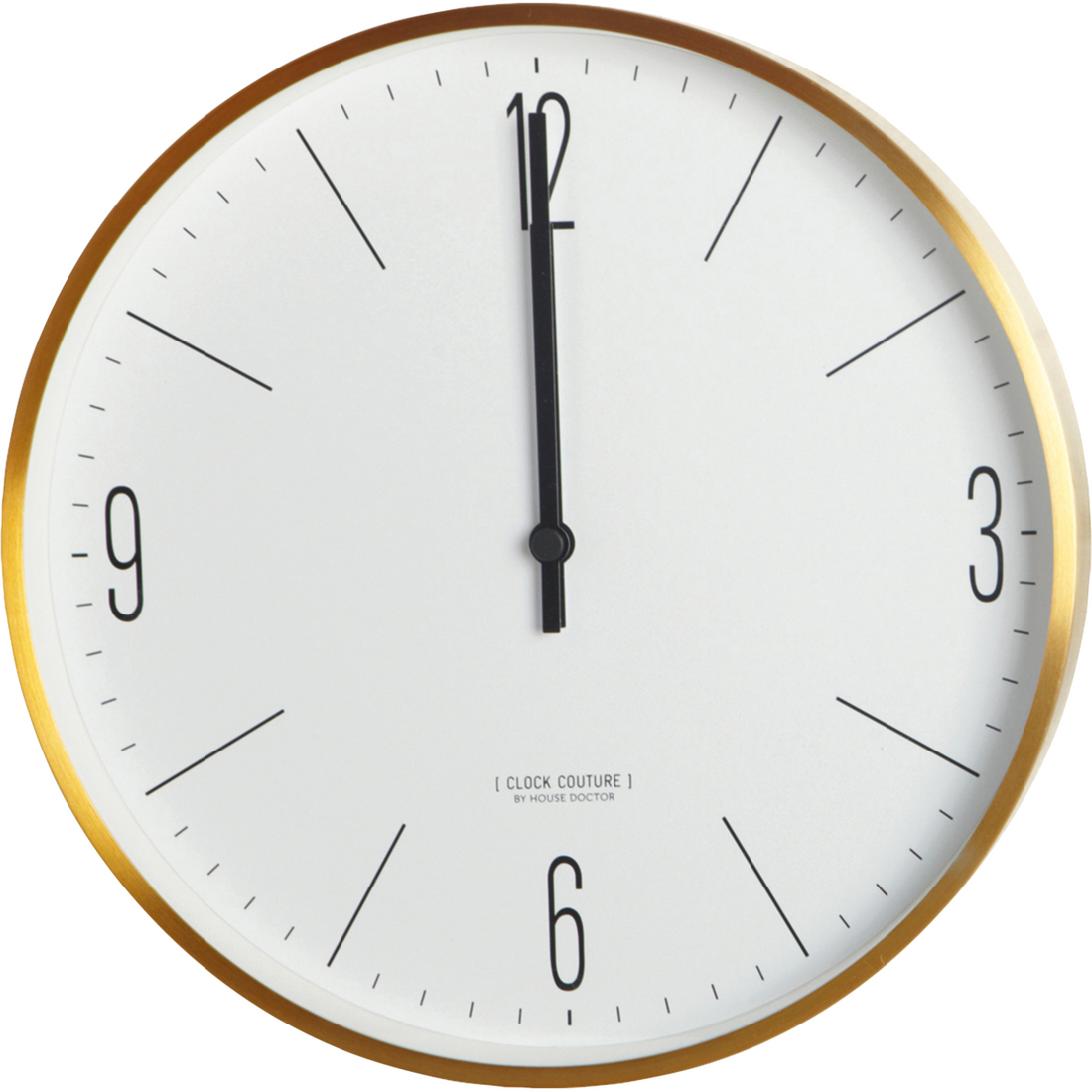 Relógio de parede, alta costura de HDCLOCK, branco/ouro