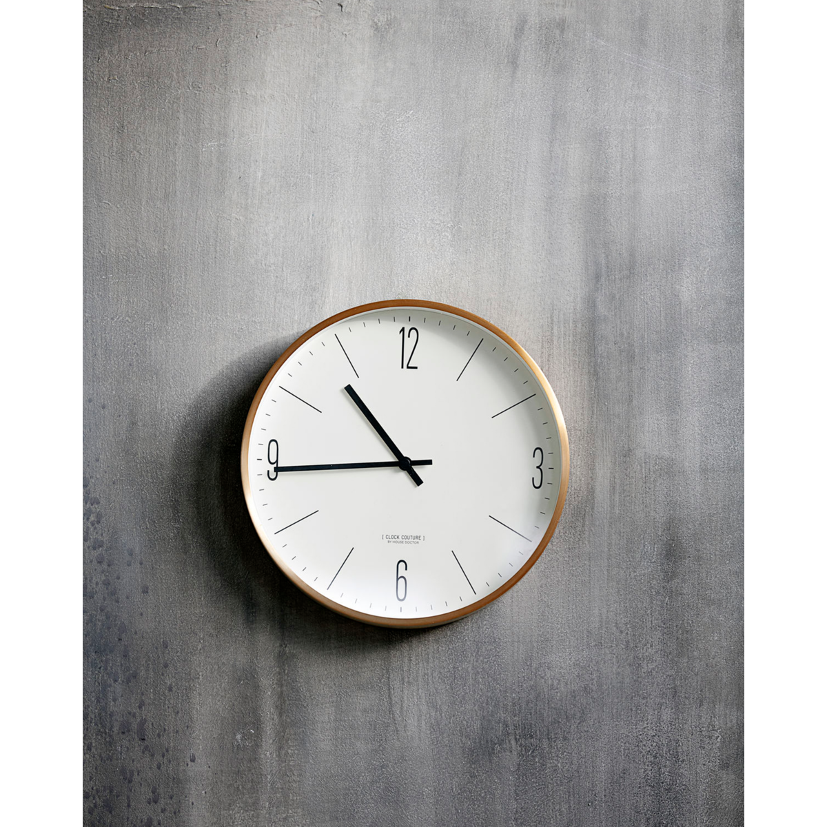 Relógio de parede, alta costura de HDCLOCK, branco/ouro