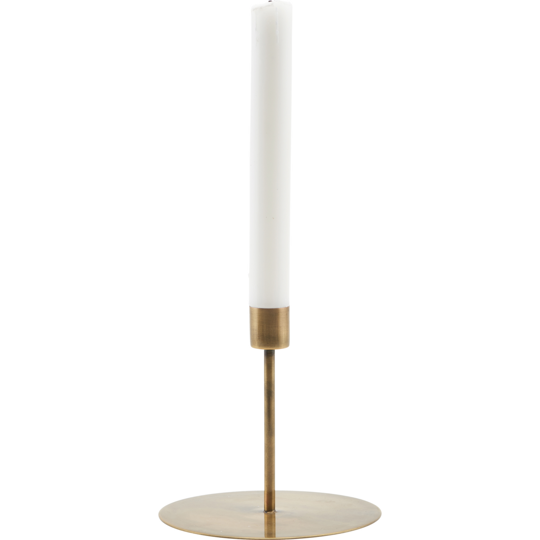 Médico da Câmara - Candlestick, Anit, Brass Antigas - W: 13 cm, H: 12 cm, dia: 13 cm