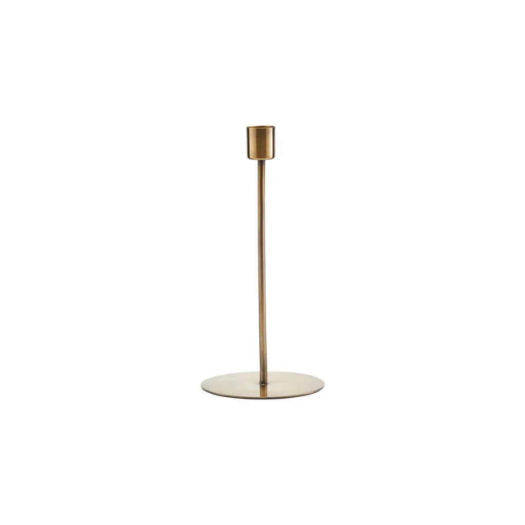 Médico da Casa - Candlestick, Anit, Brass Antigas - H: 20 cm, DIA: 9,5 cm