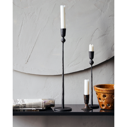 Médico da Casa - Candlestick, Trivo, Black - H: 41 cm, dia: 7 cm