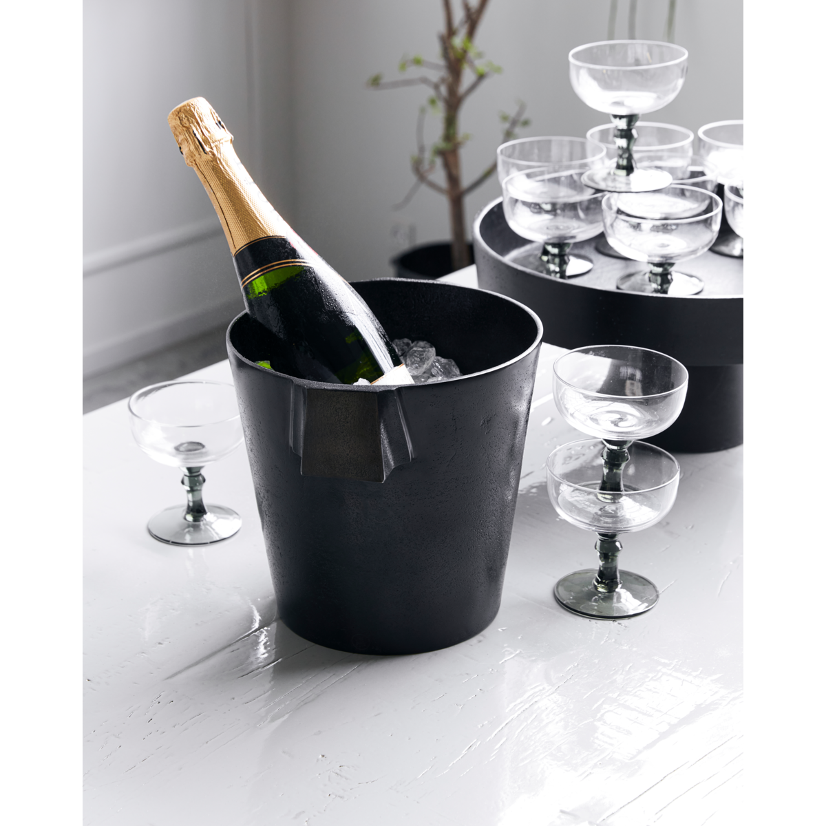 Casa Doctor Wine Cooler, Buck, Browned Brass-H: 21 cm, dia: 22 cm