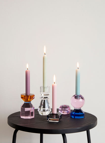 Hübsch Save Candlestick Pink/Blue