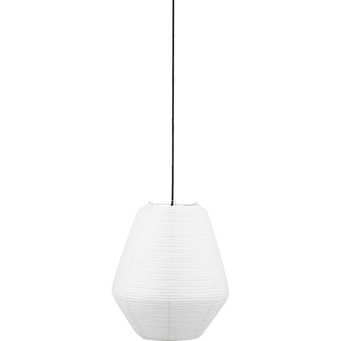 Médico da Casa - Lampshade, Bidar, Branco - H: 42 cm, DIA: 36 cm