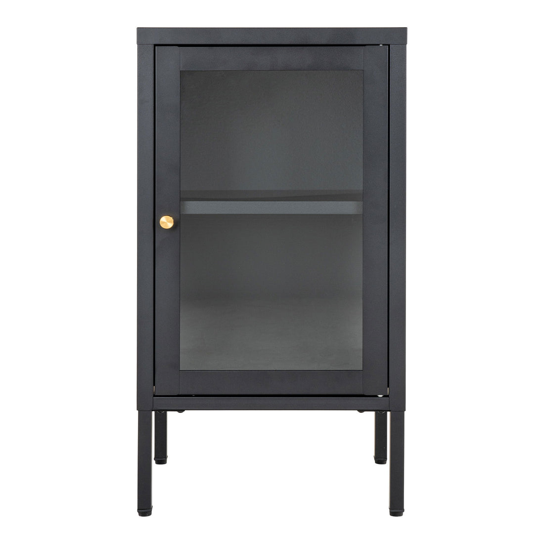 Dalby Closet - Gabinete, preto com porta de vidro