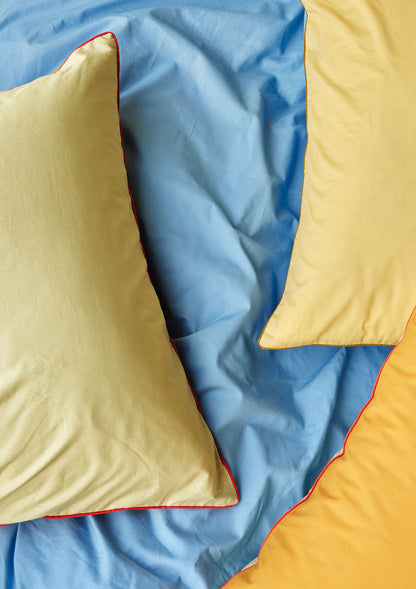 Hübsch Aki Bedding 80/220 azul/amarelo