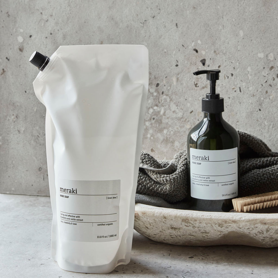 Hand soap, Linen dew refill - Meraki - DesignGaragen.dk