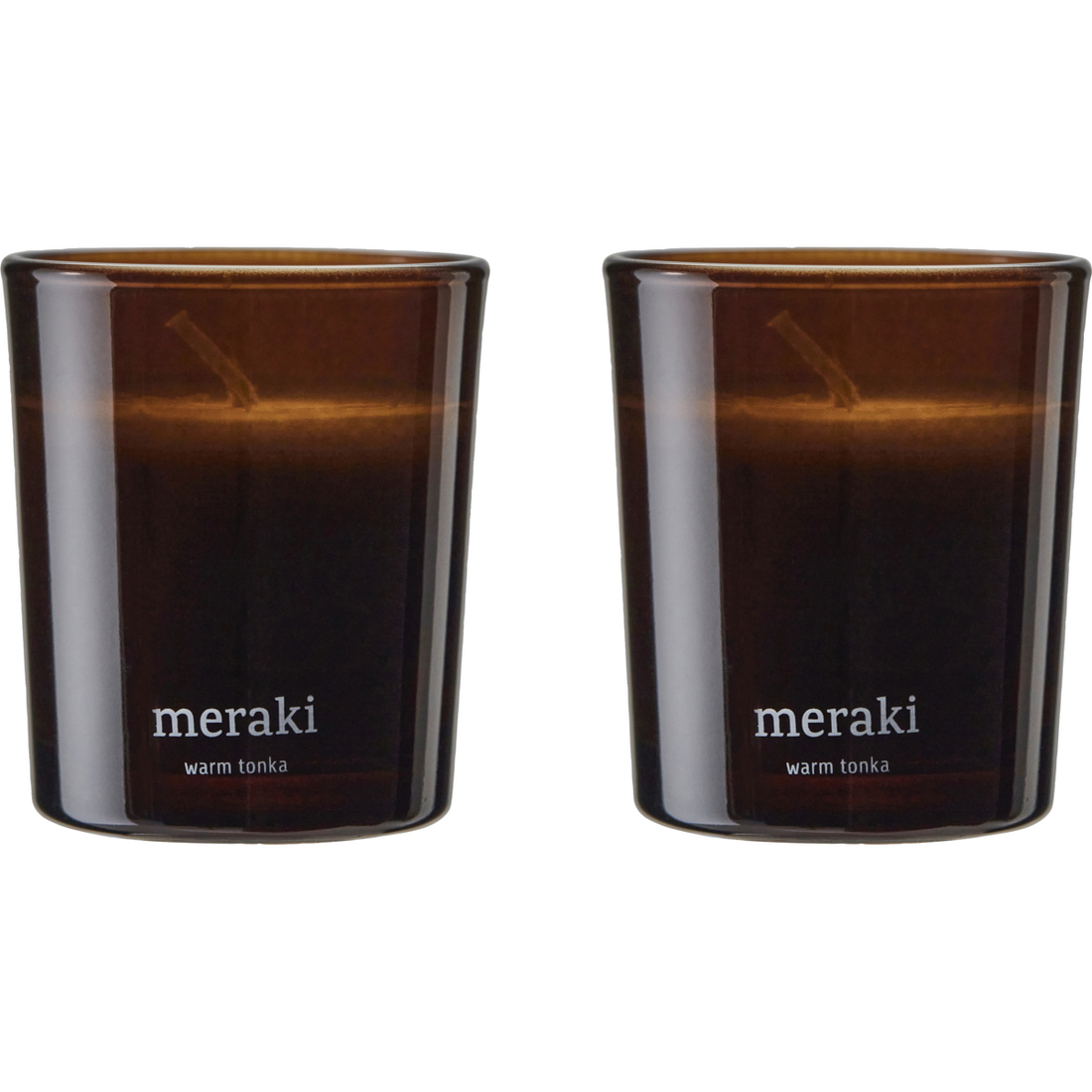 Velas perfumadas, tonka quente, marrom