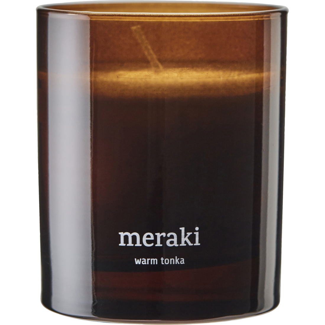 Velas perfumadas, tonka quente, marrom