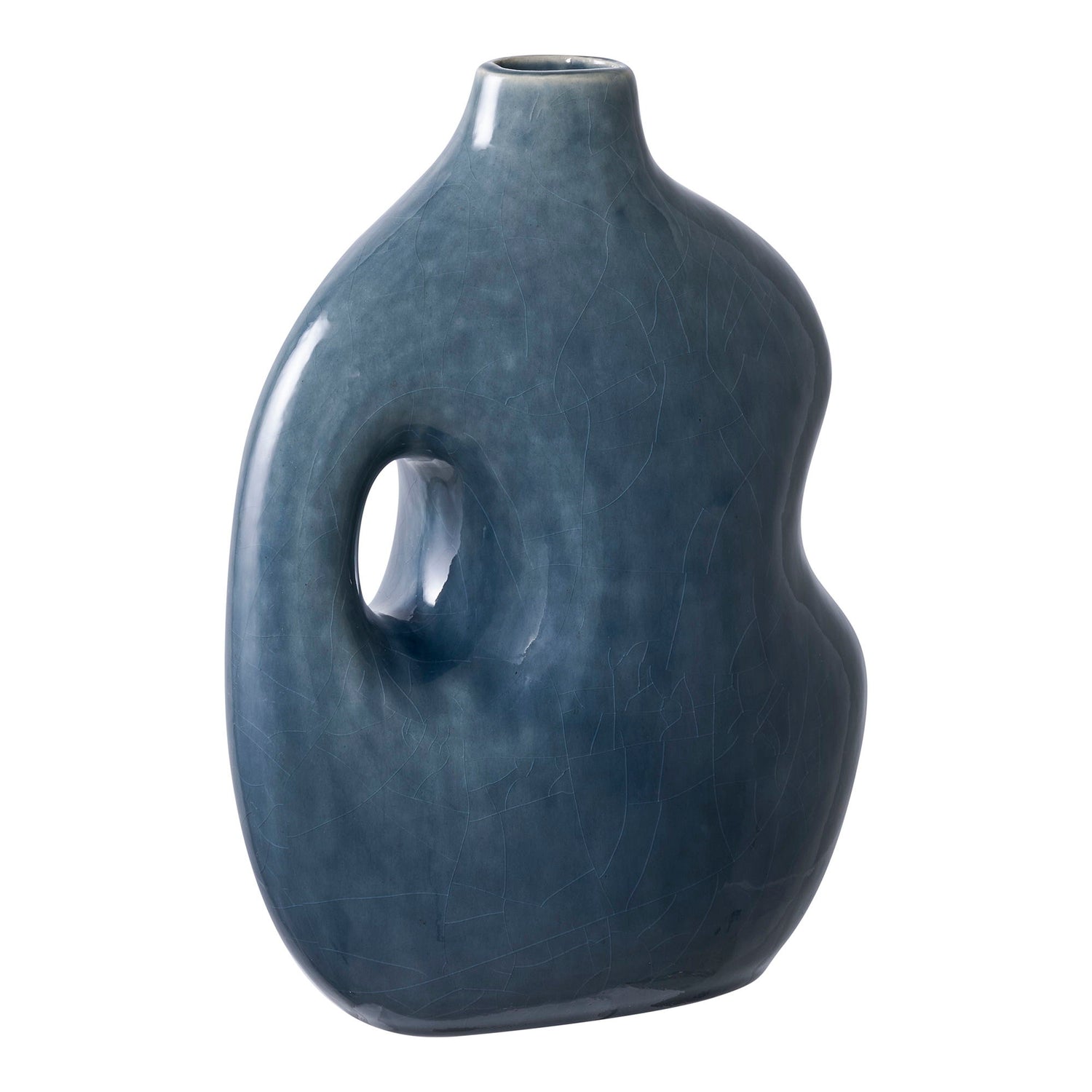 Vaso - vaso, cerâmica, azul 18,5x9.5x24.5 cm