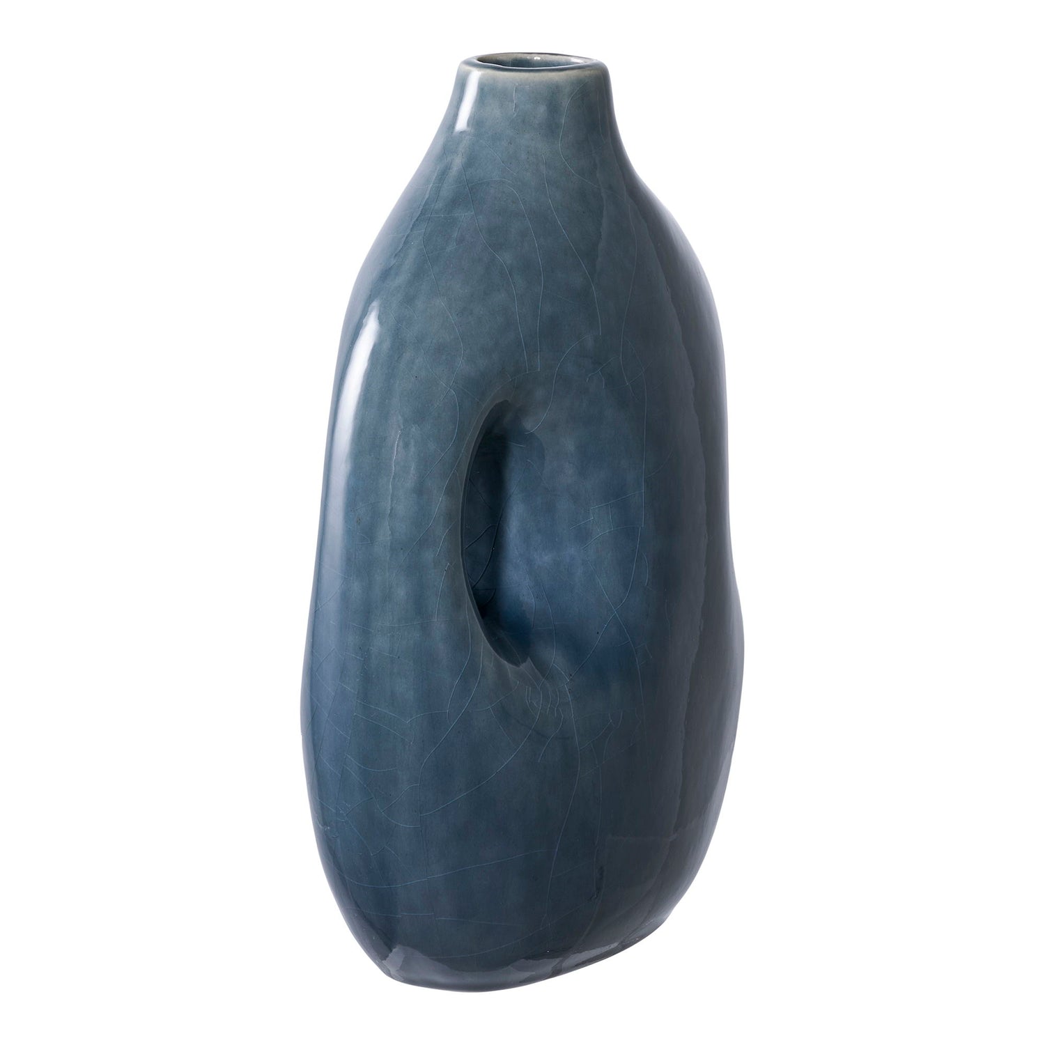 Vaso - vaso, cerâmica, azul 18,5x9.5x24.5 cm