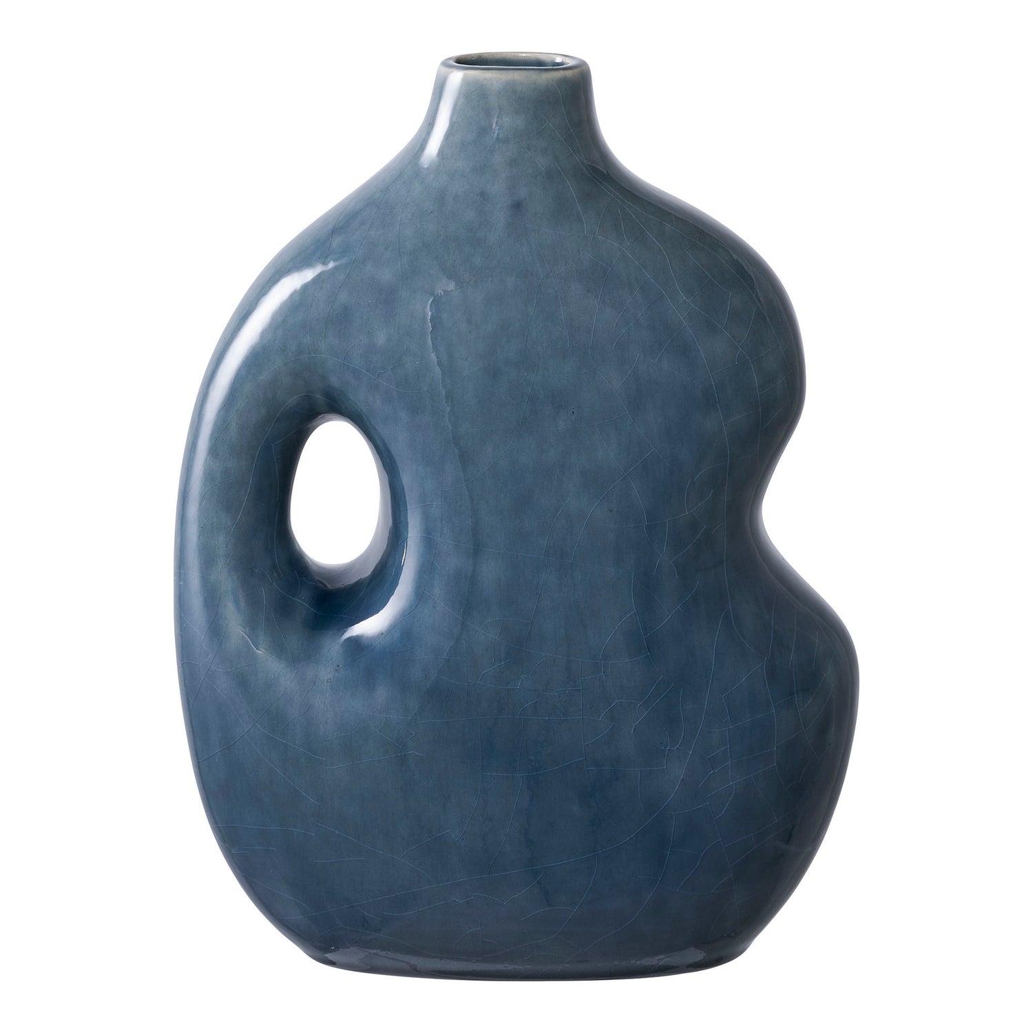 Vaso - vaso, cerâmica, azul 18,5x9.5x24.5 cm