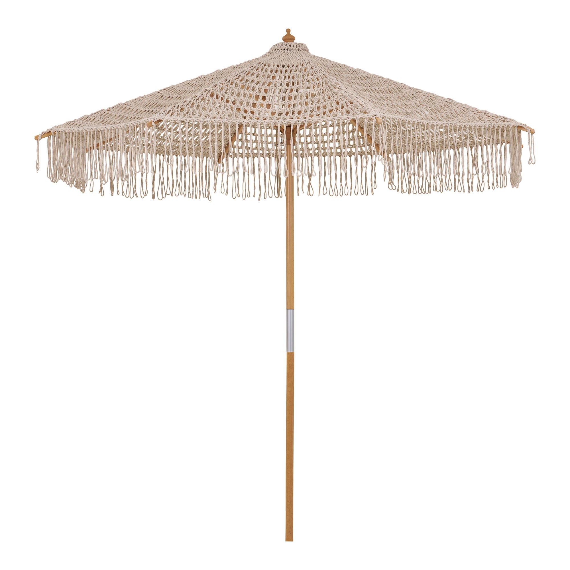 Parasol, algodão, tom de madeira, bege&lt;br&gt;Ø250 cm