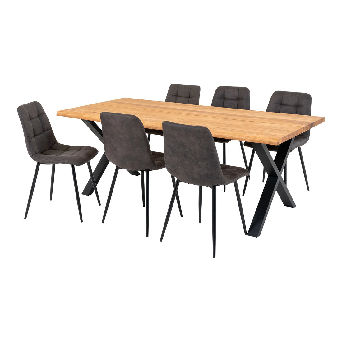 Conjunto de mesa de jantar Toulon e Middeltart - mesa de jantar e 6 cadeiras de mesa de jantar