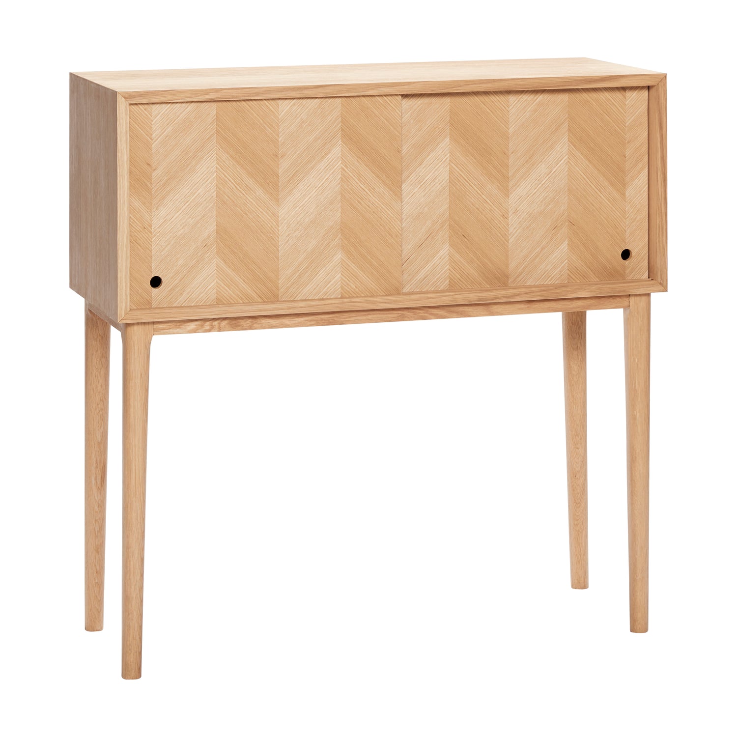 Herringbone Console Table Portas de deslizamento Nature - 90x35xh90cm