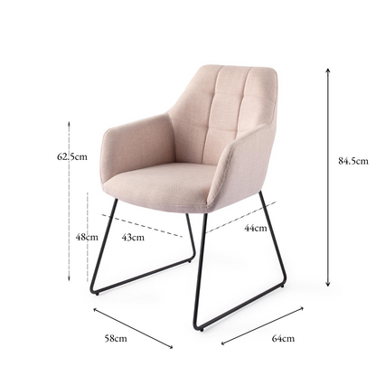 Noto Dining Chair Petal Pink