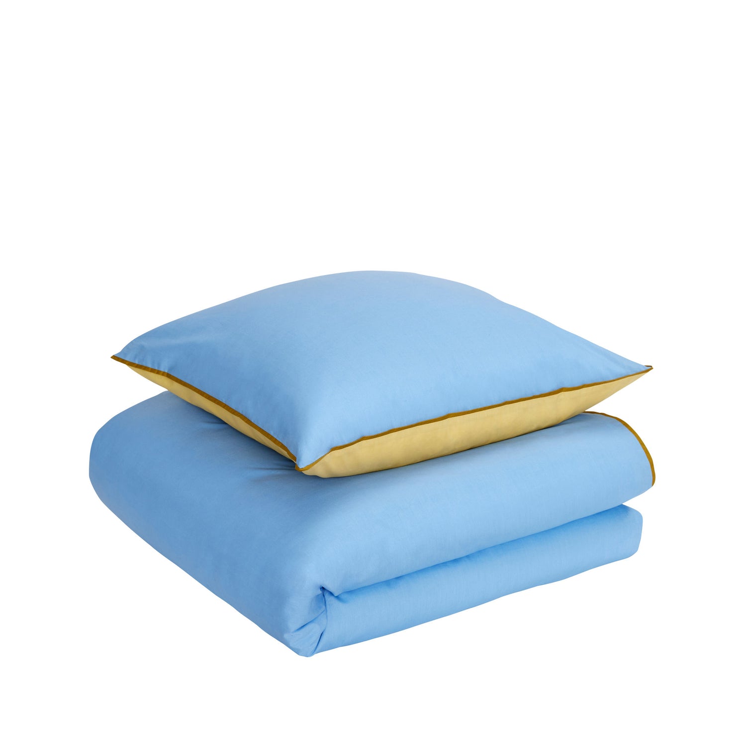 Hübsch Aki Bedding 80/200 azul/amarelo