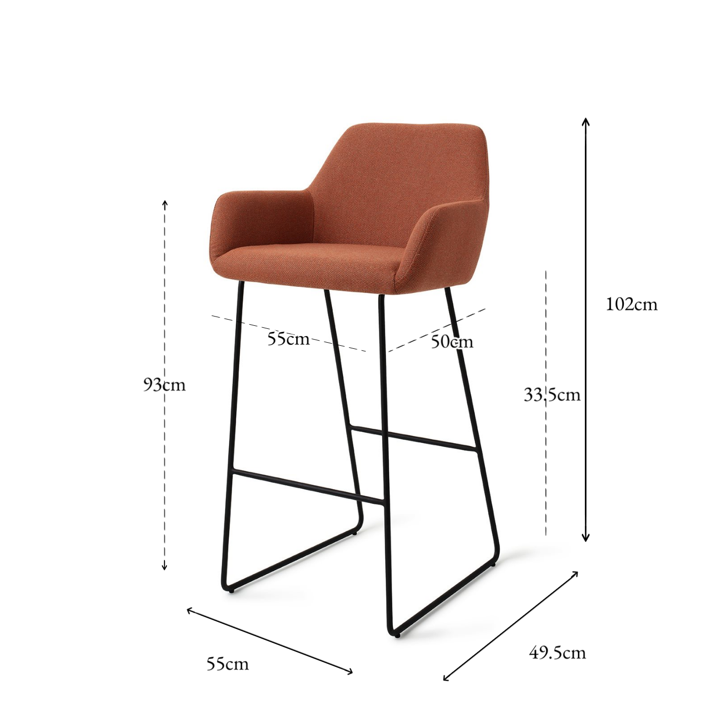 Hiroo Bar Chair Hearth Harmony