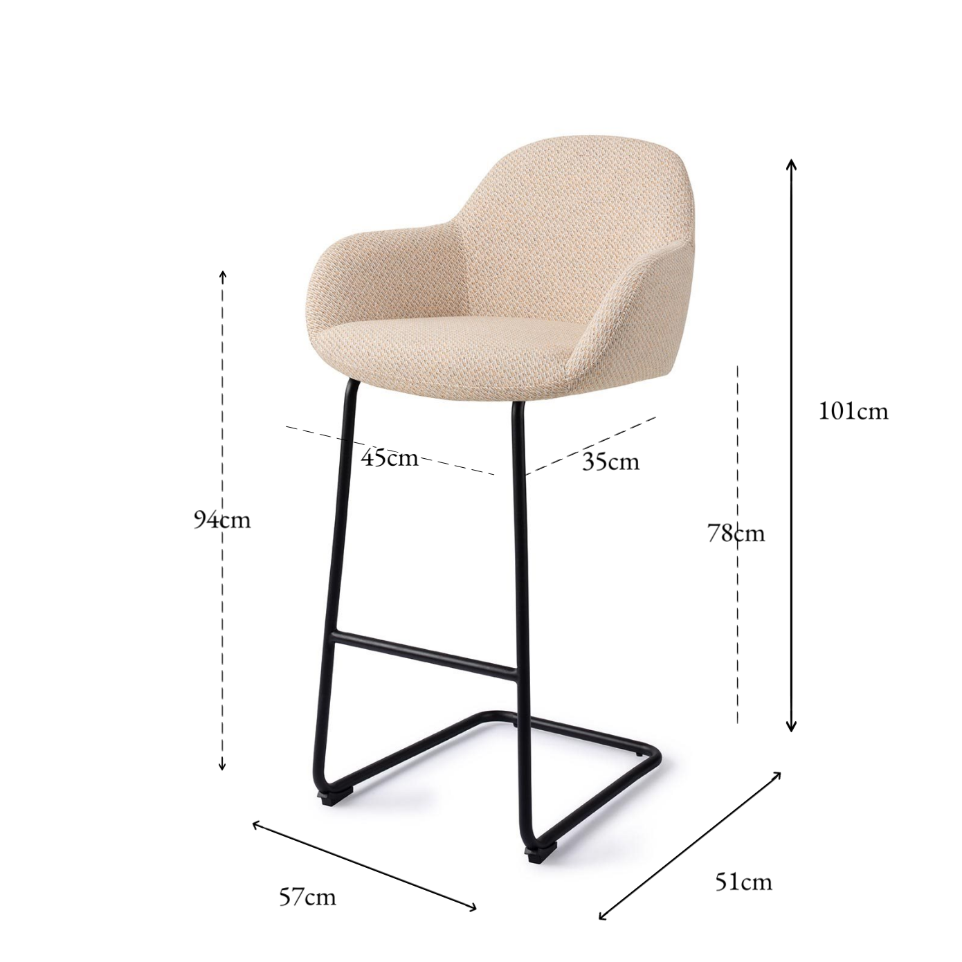 Kushi Bar Chair Trouty Tinge