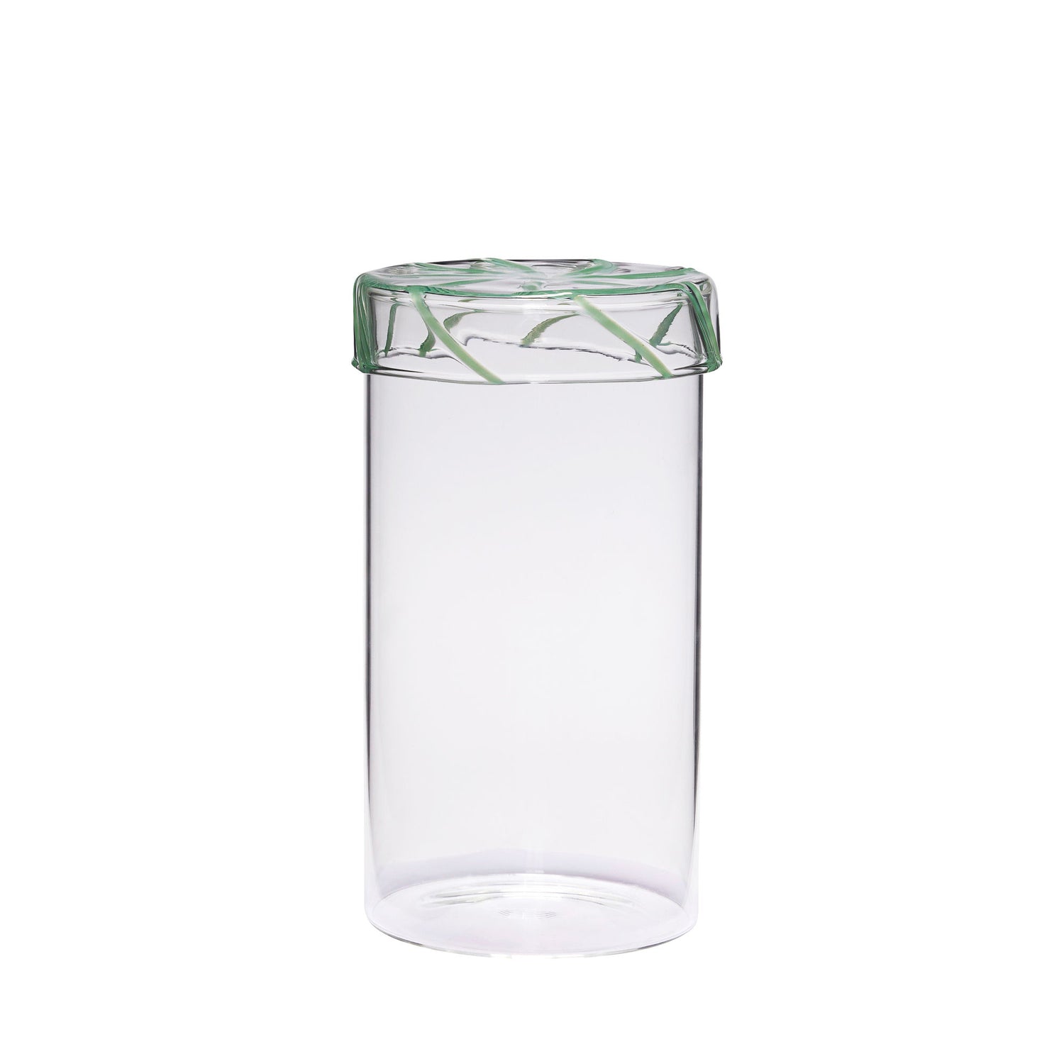 Hübsch Heir Storage Glass High Green