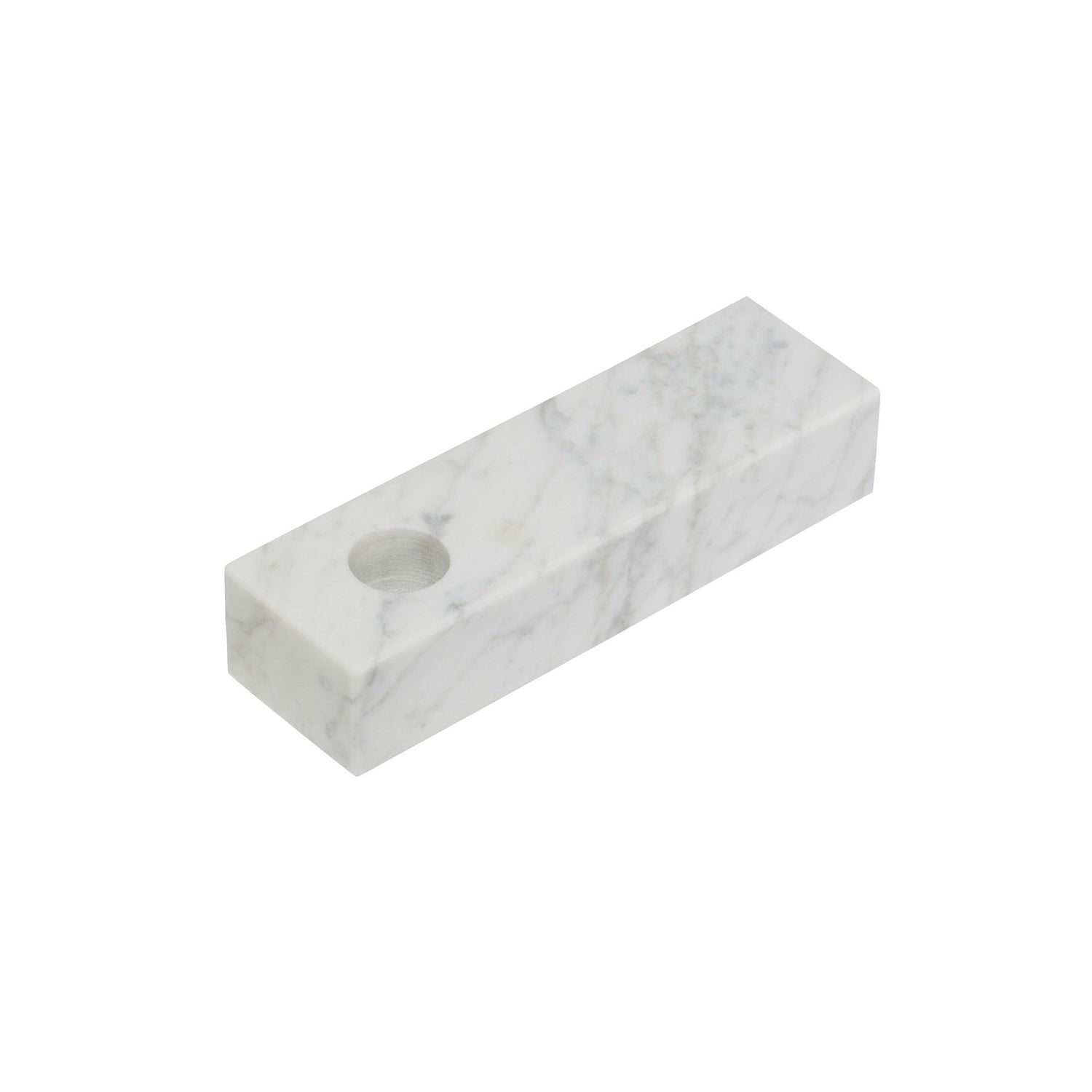 Hübsch Brick Candlestick White