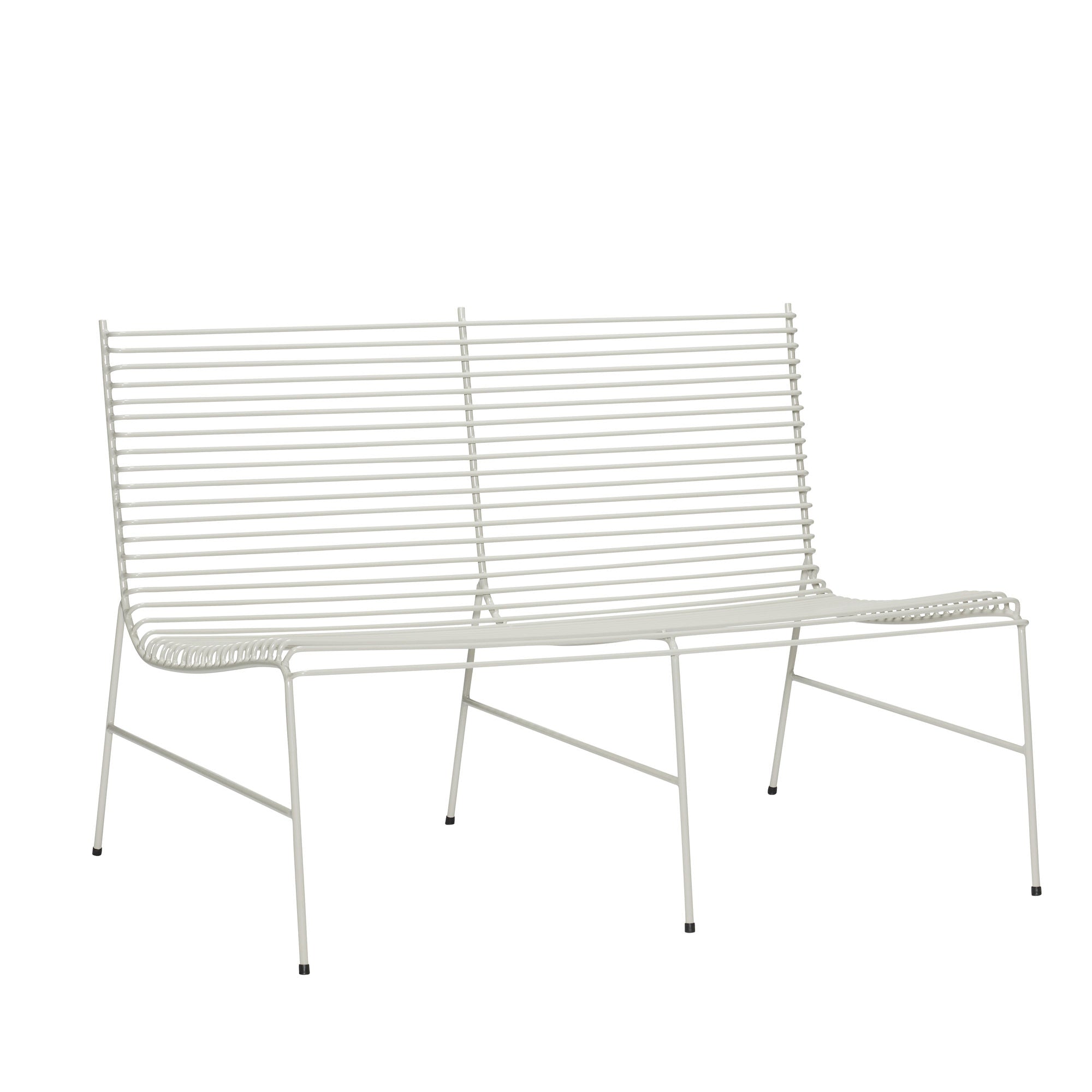 Hübsch String Bench Cinza claro