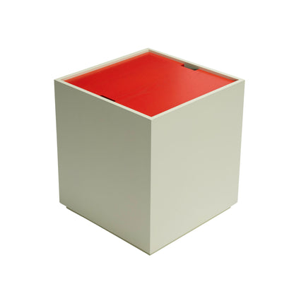 Hübsch Vault Side Table/Armazenamento Caixa de Armazenamento Verde/Vermelho