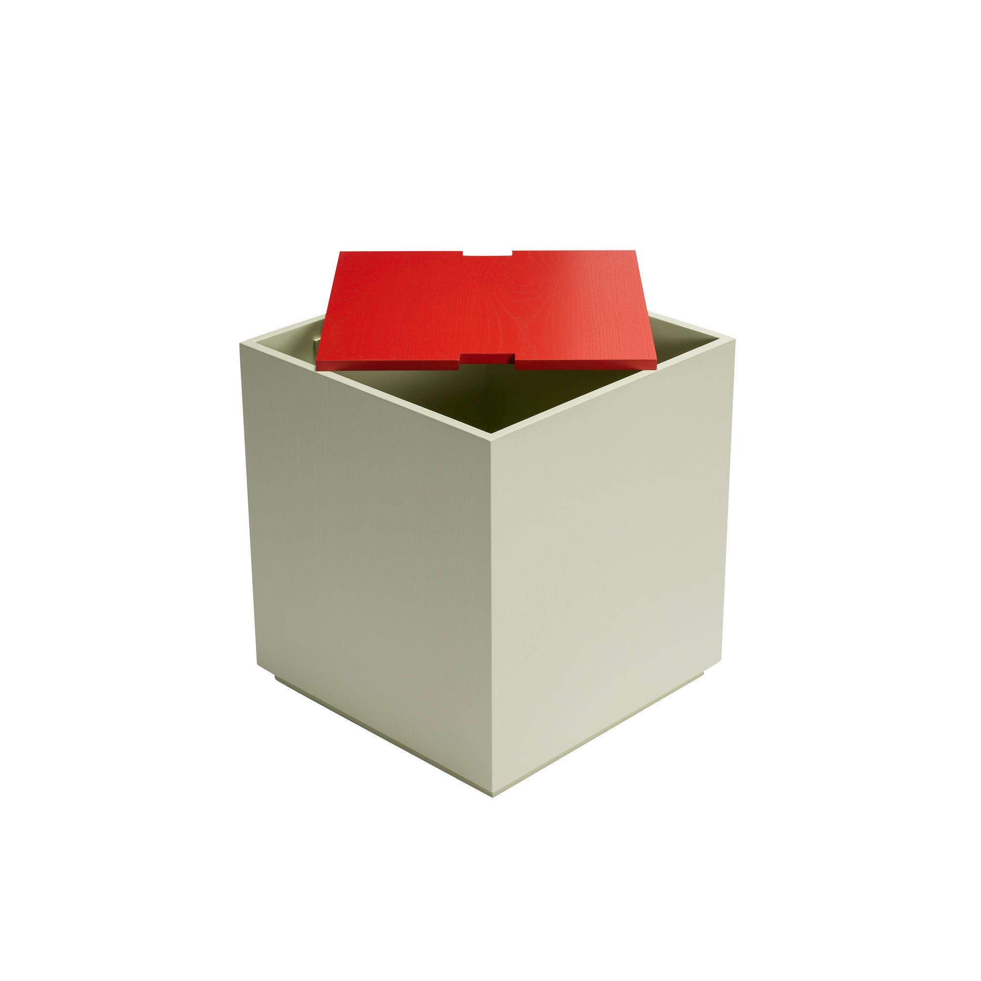 Hübsch Vault Side Table/Armazenamento Caixa de Armazenamento Verde/Vermelho