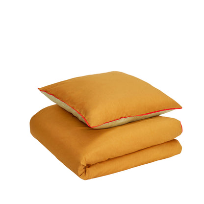 Hübsch Aki Bedding 60/200 laranja/verde