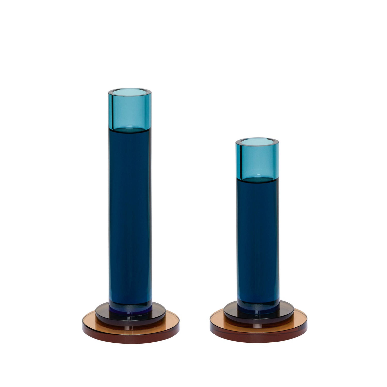 Hübsch Comet Candlesticks Blue (conjunto de 2)