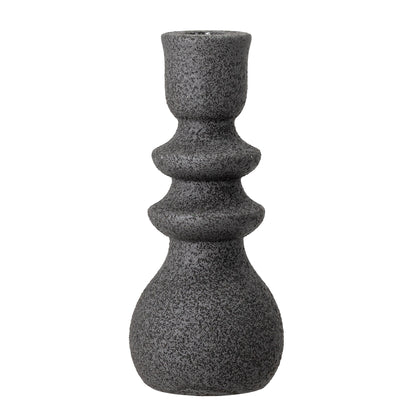 Emie Candlestick, preto, grés