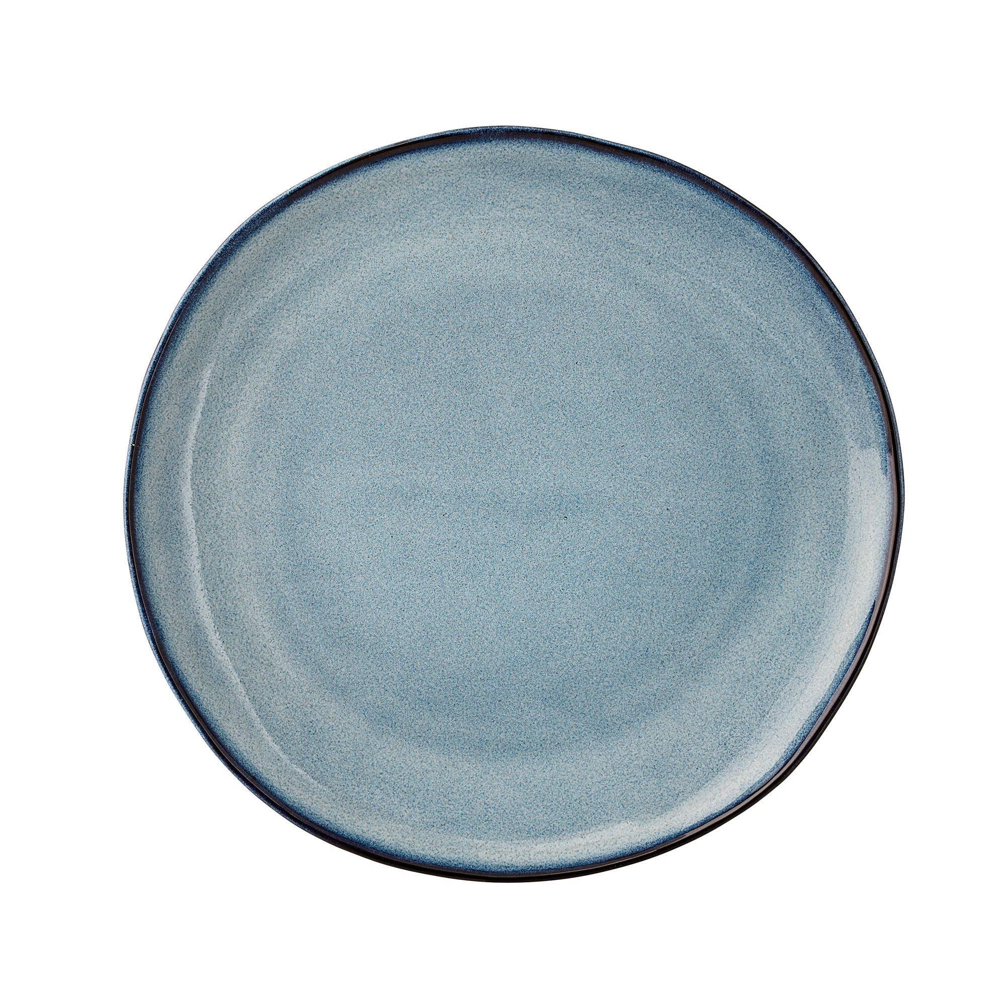 Sandrine Plate, azul, grés