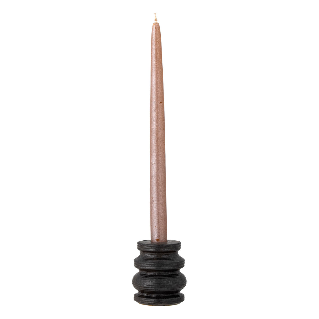 Idina Candlestick, preto, grés