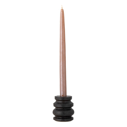 Idina Candlestick, preto, grés