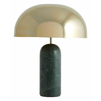 Nordal ATLAS bordlampe i marmor og metal - h49 cm - grøn/guld - Nordal - DesignGaragen.dk