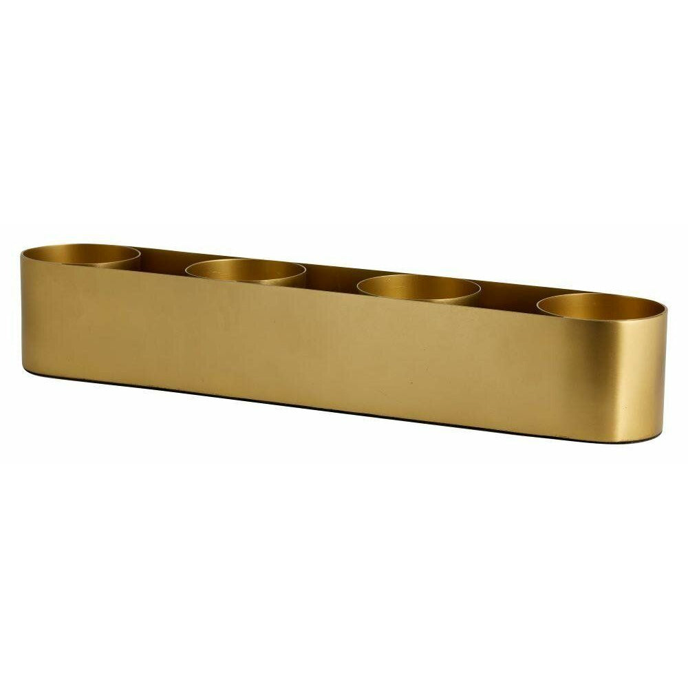 Nordal GILI lysestage - h7,5 cm - guld - Nordal - DesignGaragen.dk