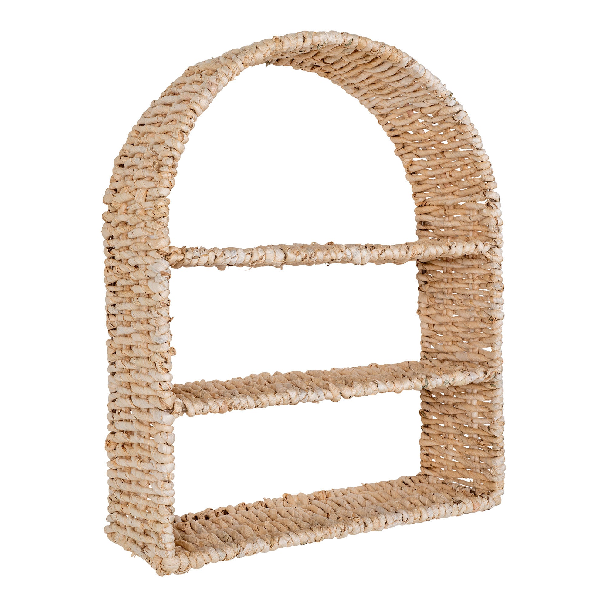 Prateleira de namur - prateleira, design de rattan curva 36x12x45 cm