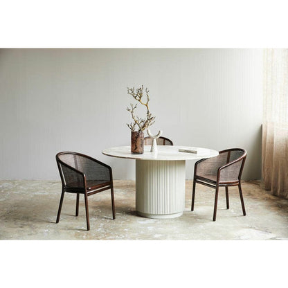 Nordal Erie Round Dining Mesa em madeira e mármore - Ø140 cm -