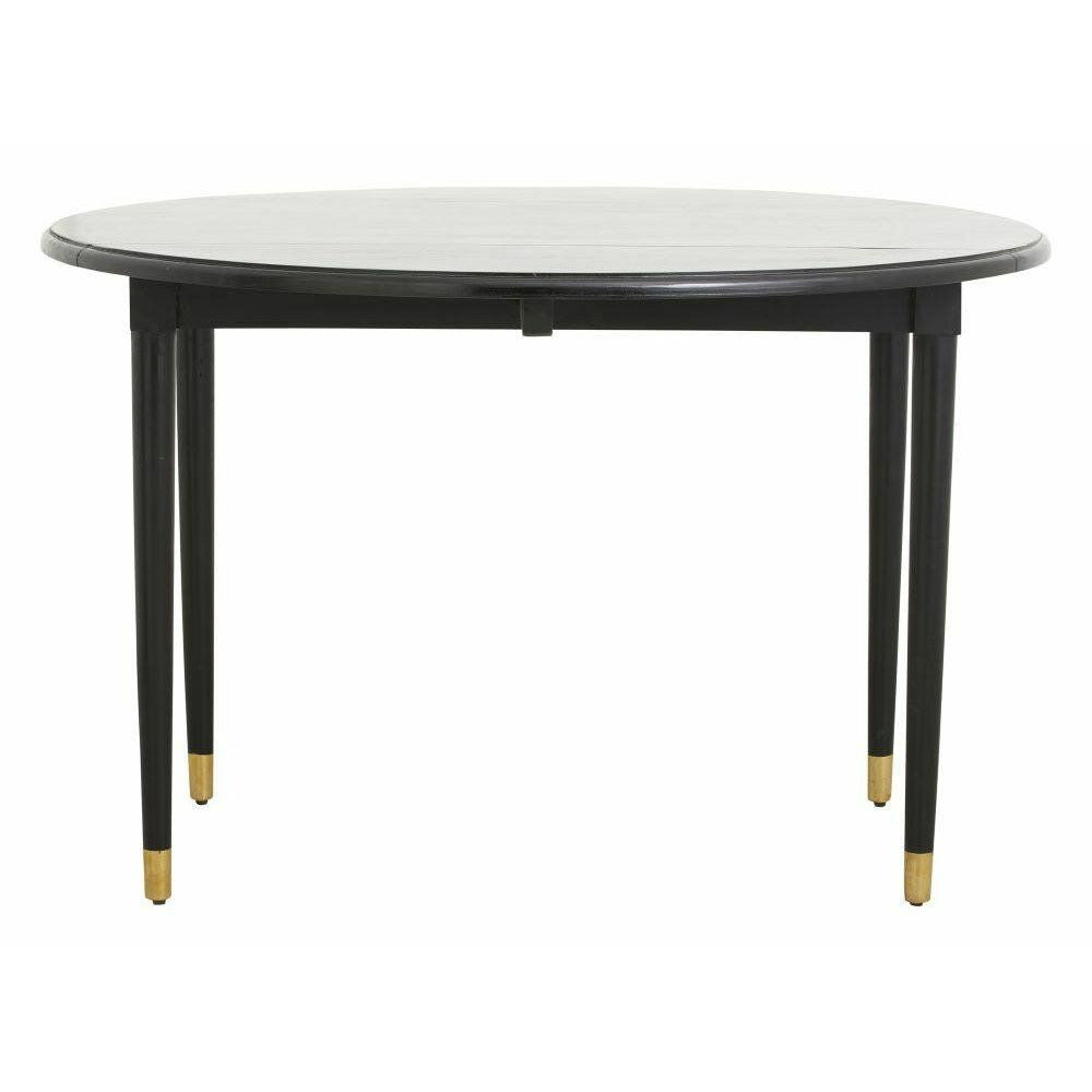 Mesa de jantar redonda Nordal AHR em madeira - ø119 cm - preto/ouro