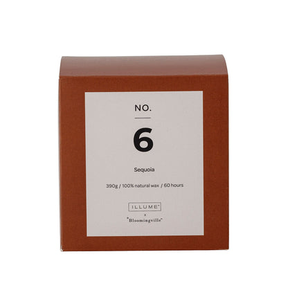 Ilum X Bloomingville No. 6 - Velas perfumadas sequoia, marrom, cera natural