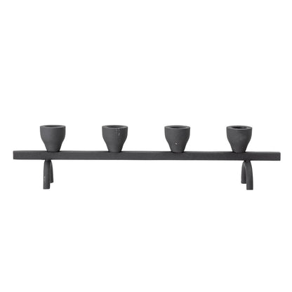 Bloomingville Jerome Candlestick, preto, metal