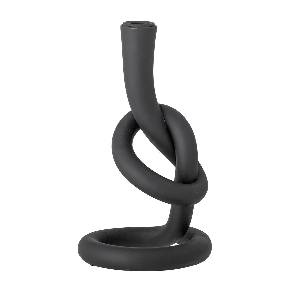 Bloomingville Flikka Candlestick, Black, Polyresin