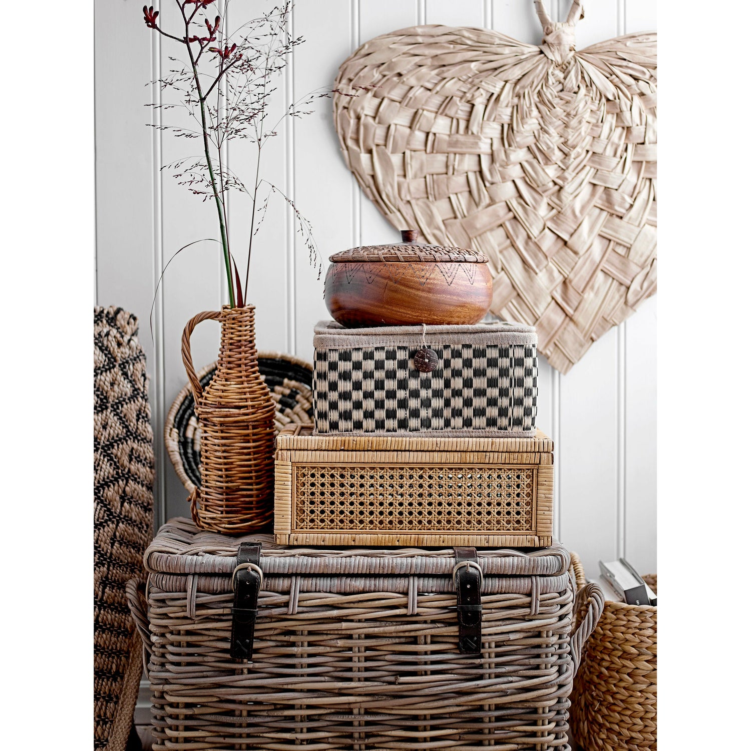 Bloomingville Lally Box w/Lid, Nature, Rattan