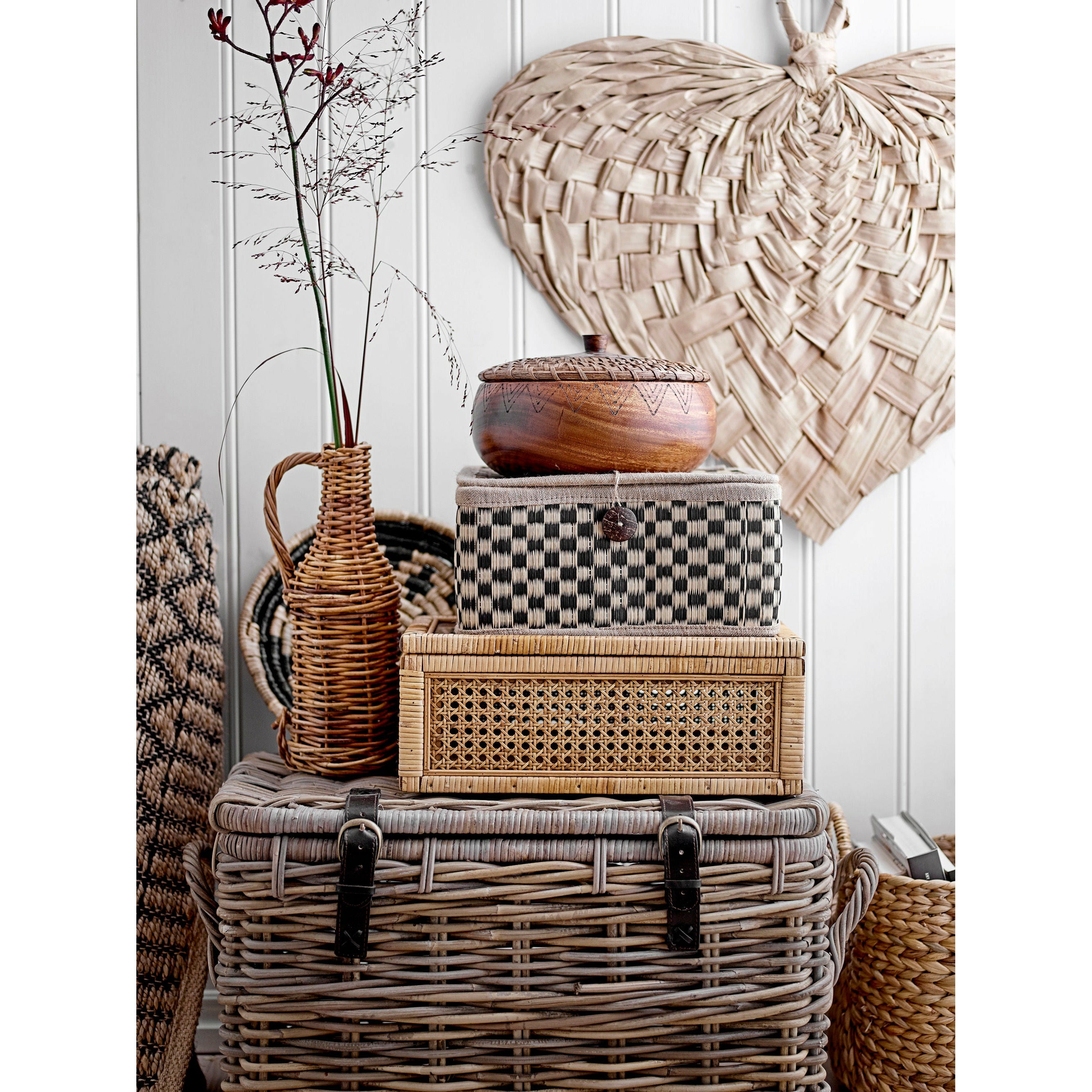 Bloomingville Lally Box w/Lid, Nature, Rattan