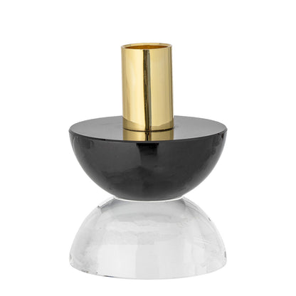 Bloomingville Etel Candlestick, preto, vidro