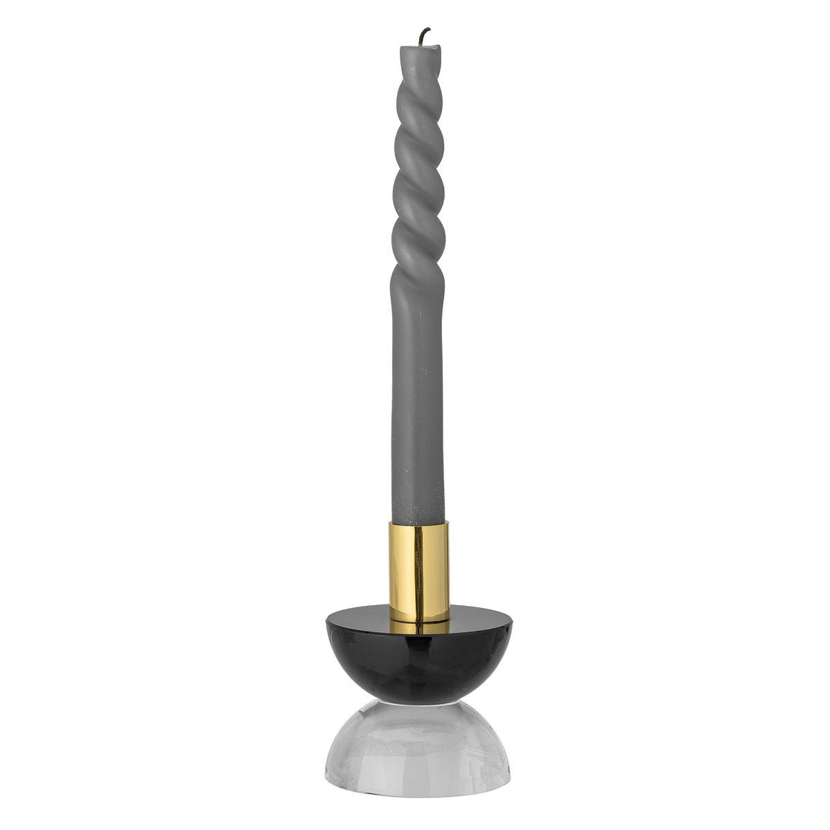 Bloomingville Etel Candlestick, preto, vidro