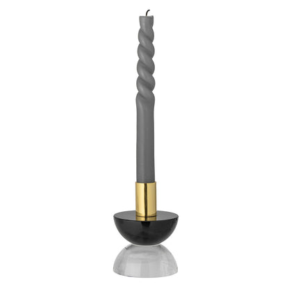 Bloomingville Etel Candlestick, preto, vidro